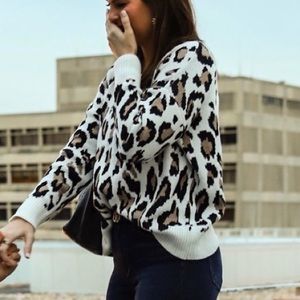 Leopard print sweater